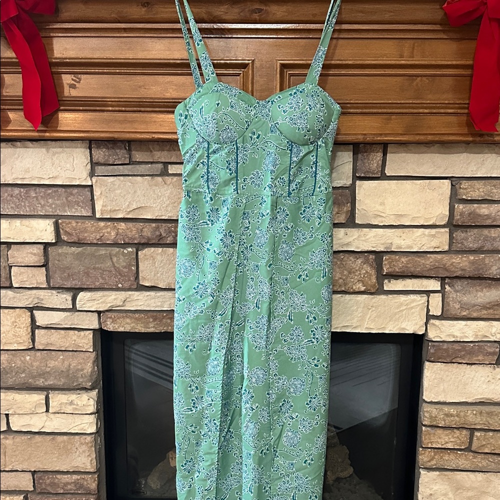 Band of the free floral split leg jumpsuit size medium